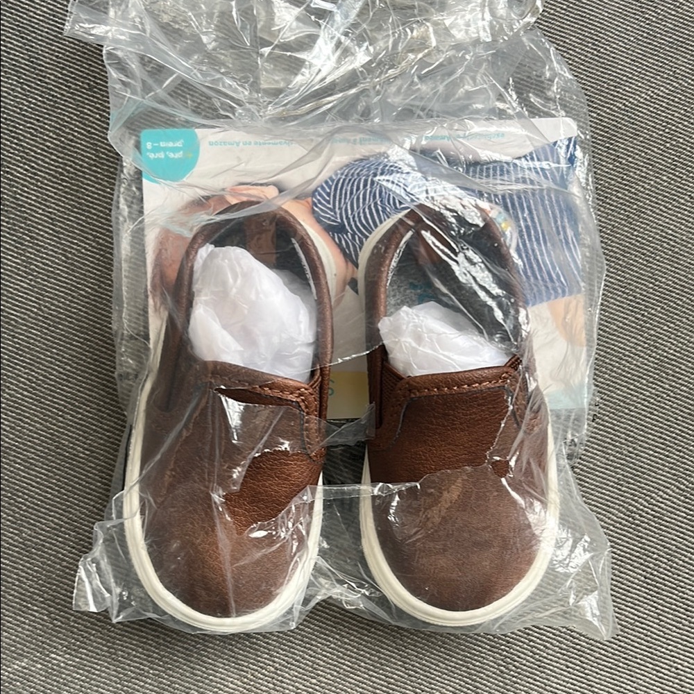 Brown Kids Slip-On Shoes